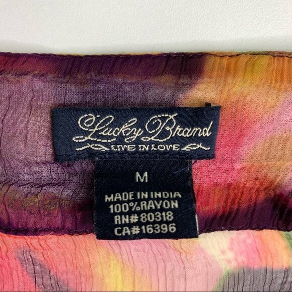 LUCKY Brand Sheer Gauzy Top  Size M - Picture 6 of 9